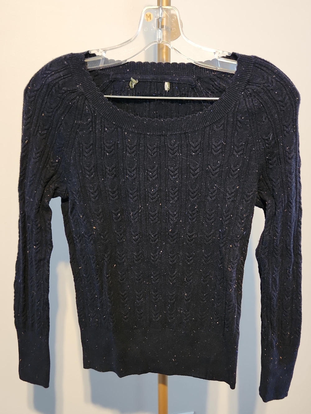 Women’s Navy Cable Knit Sweater
